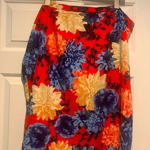 Talbots red/white/blue woven skirt